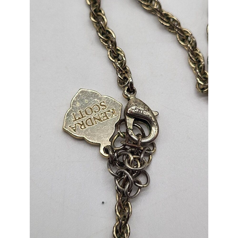 KENDRA SCOTT LONG PENDANT TASSEL NECKLACE IVORY PEARL GOLD TONE - Picture 11 of 13